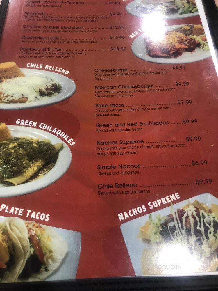Burritos el Tin Tan - Oklahoma City, OK menu_pic