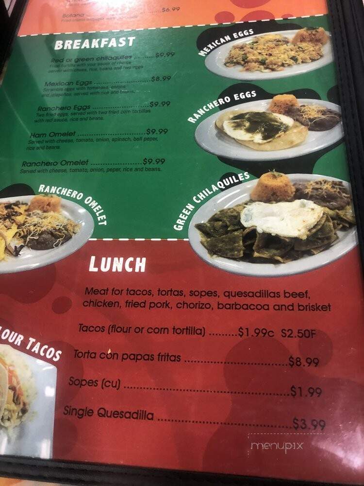 Burritos el Tin Tan - Oklahoma City, OK menu_pic