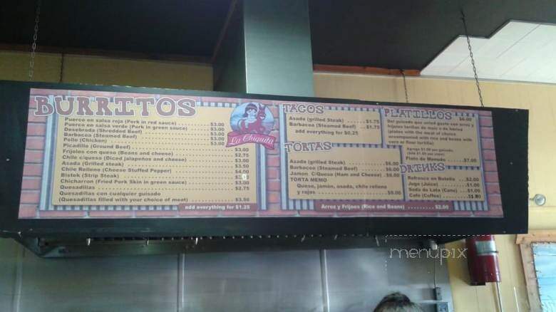 La Chiquita - Kansas City, KS menu_pic