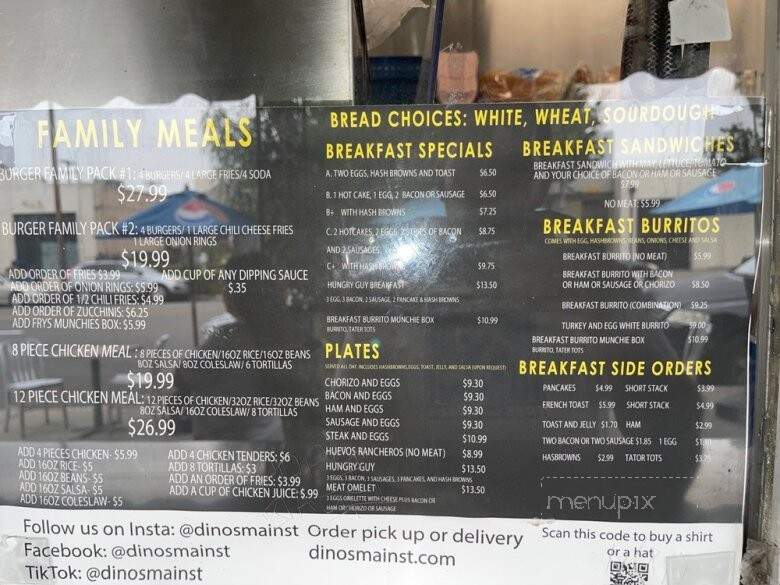 Burro's Breakfast Burritos - Los Angeles, CA menu_pic