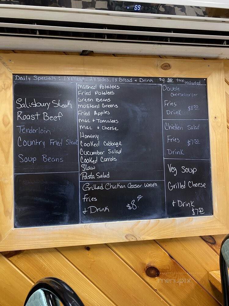 Bus Stop Diner - Beattyville, KY menu_pic