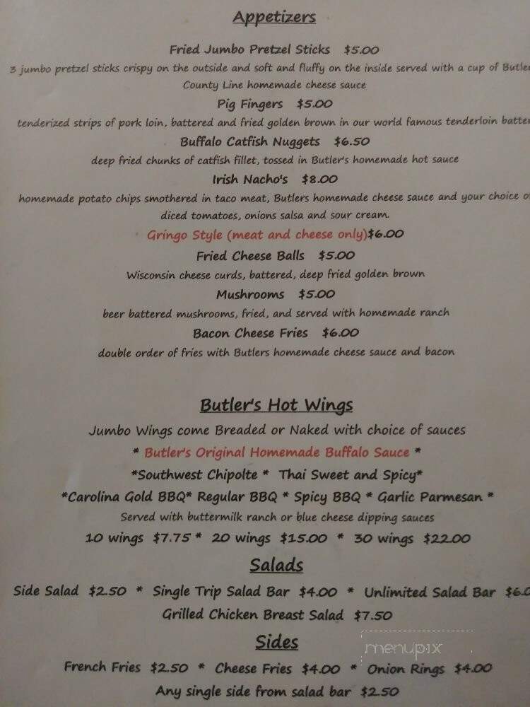 County Line Inn - Chandlerville, IL menu_pic