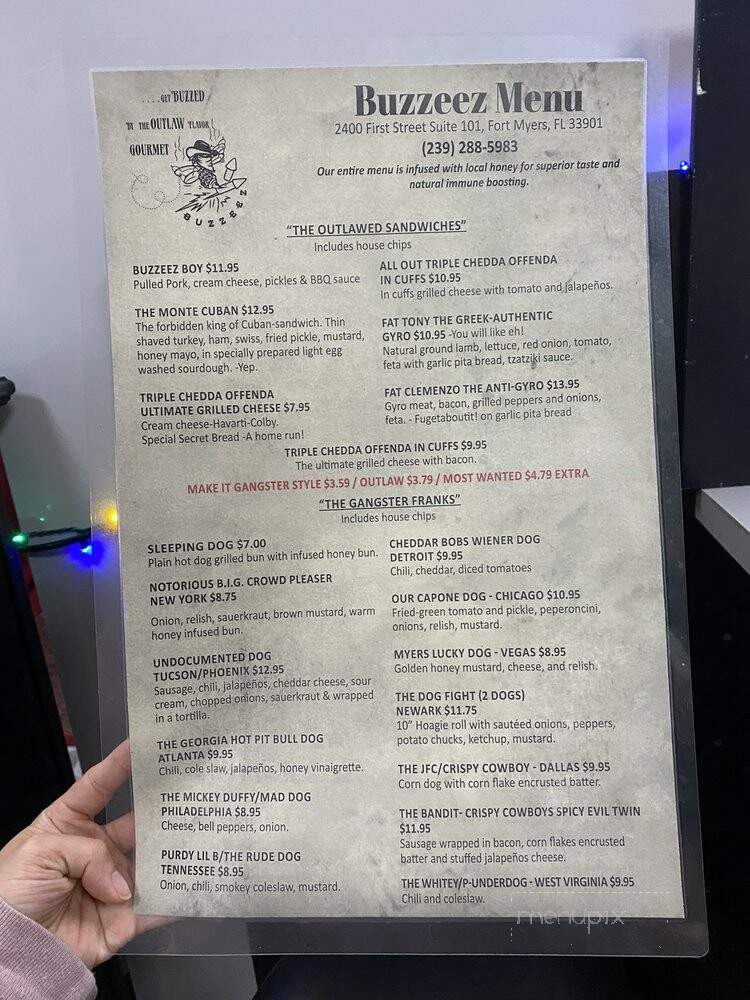 Buzzeez - Fort Myers, FL menu_pic