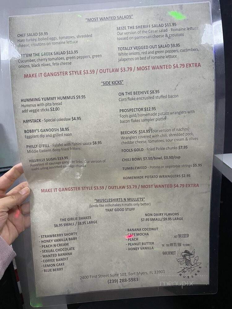 Buzzeez - Fort Myers, FL menu_pic