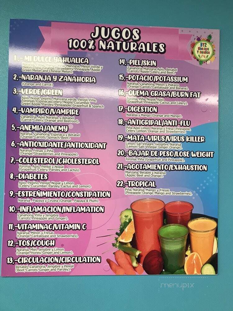 BY2 Bionicos Yahualica - San Pablo, CA menu_pic