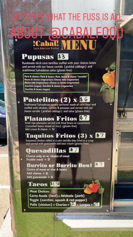 Cabal Food Truck - Los Angeles, CA menu_pic