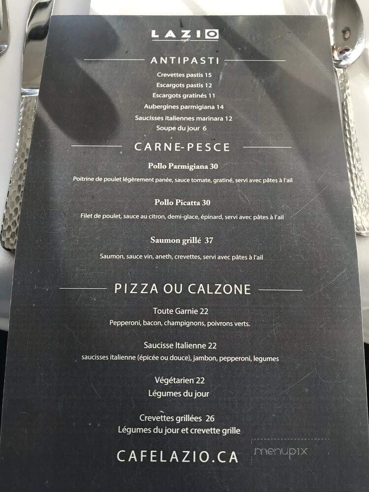 Cafe Lazio - La Prairie, QC menu_pic