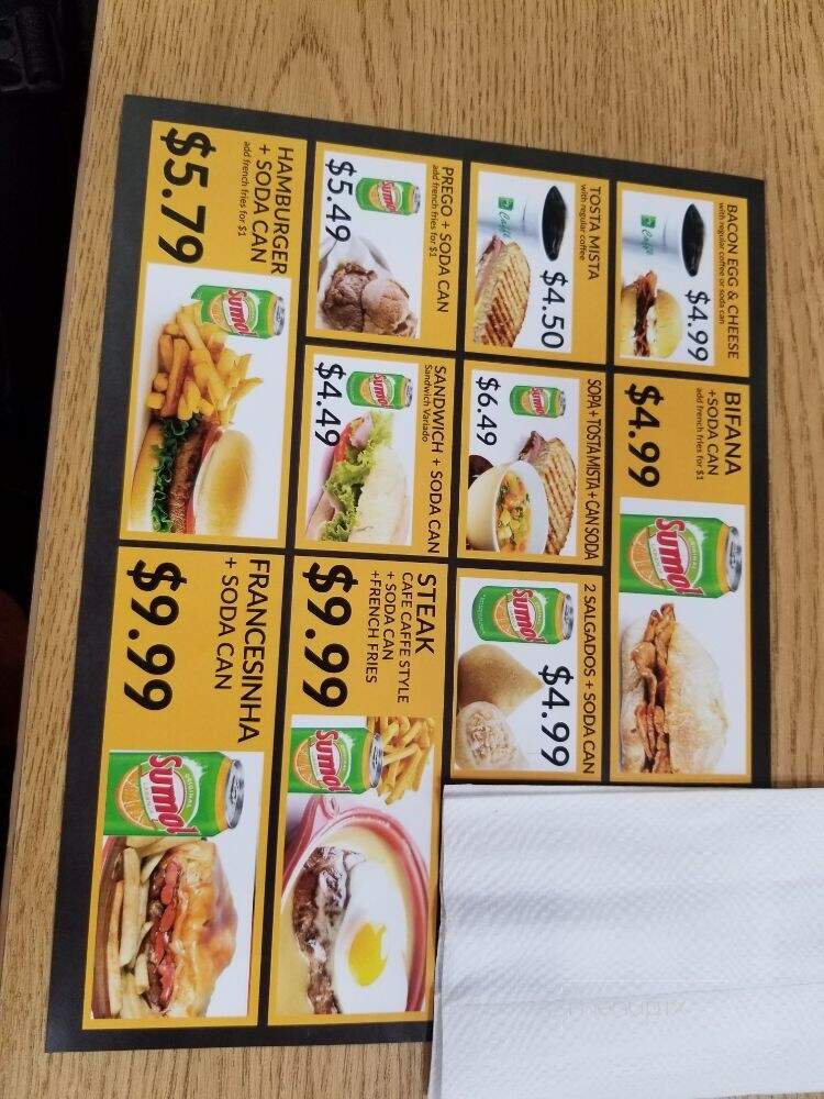 Cafe Caffe - Newark, NJ menu_pic