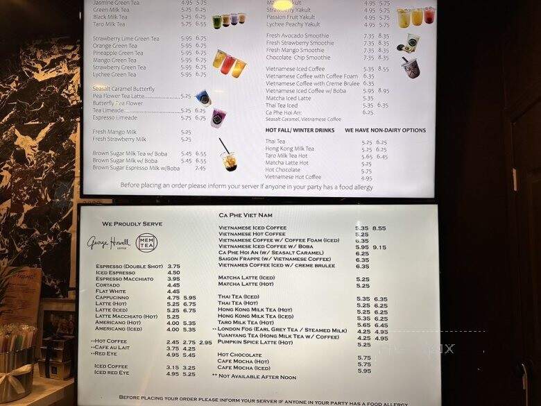 Cafe Darq - Boston, MA menu_pic