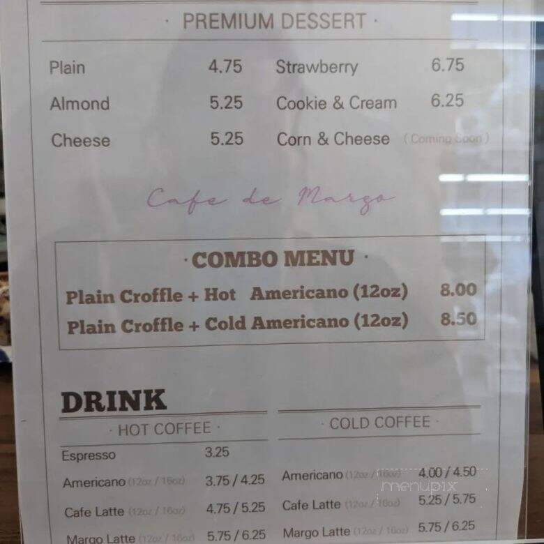 Cafe De Margo - Austin, TX menu_pic