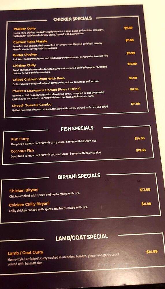 Cafe Everest - Cleveland, OH menu_pic