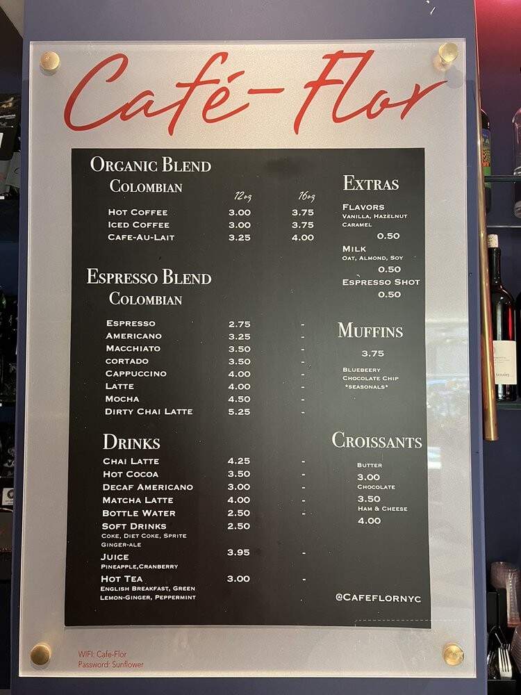 Cafe-Flor - New York, NY menu_pic