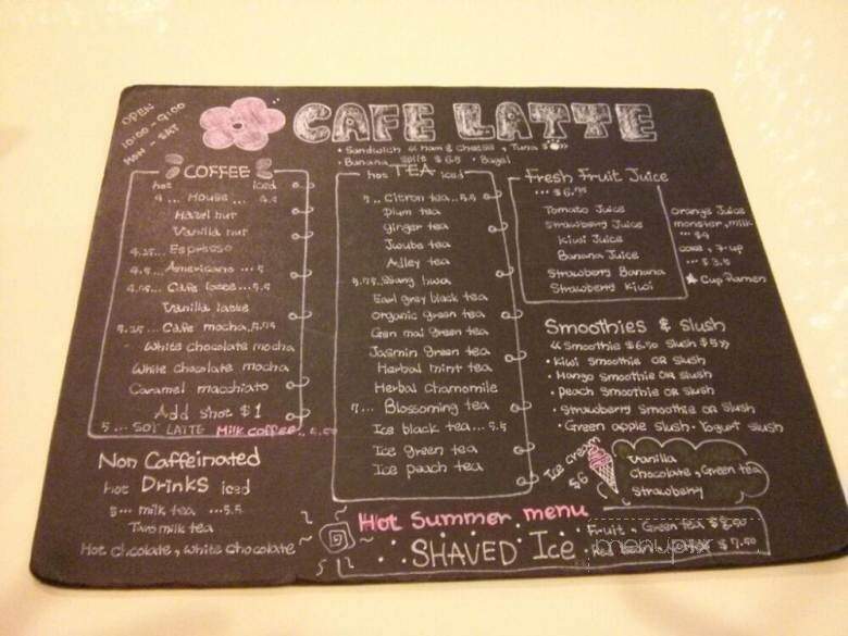 Cafe Latte - Los Angeles, CA menu_pic