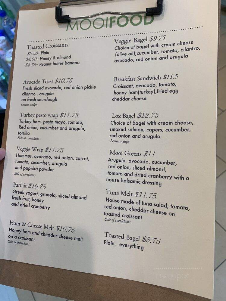 Cafe Mooi - Los Angeles, CA menu_pic