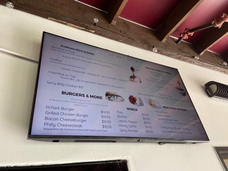 Cafe M Park - Monterey Park, CA menu_pic