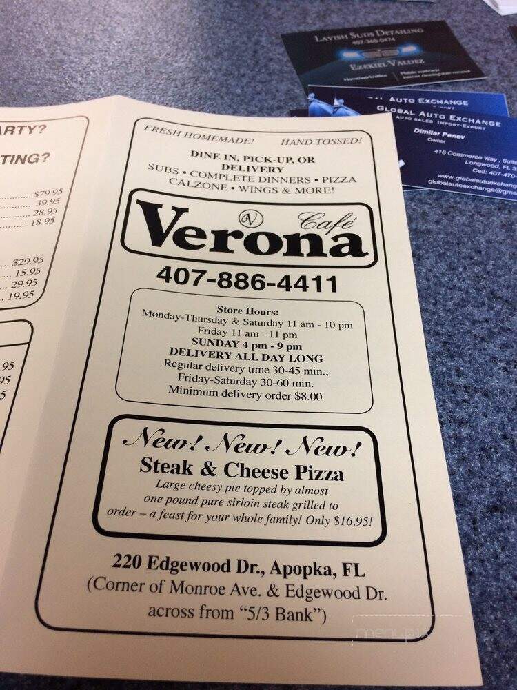 Verona Co - Apopka, FL menu_pic