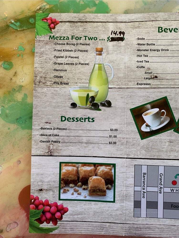 Cafe Vine - Glendora, CA menu_pic