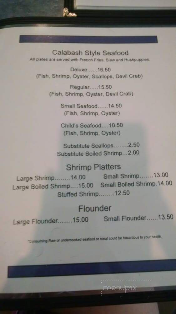 Jasmines At Brunswick - Calabash, NC menu_pic