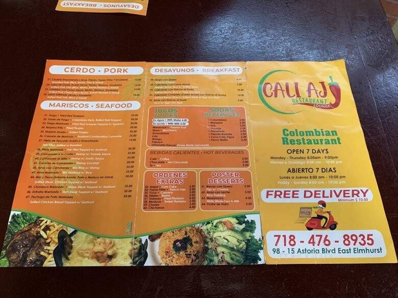 Cali Aji Con Sabor Restaurant 02007855 Restaurant - East Elmhurst, NY menu_pic