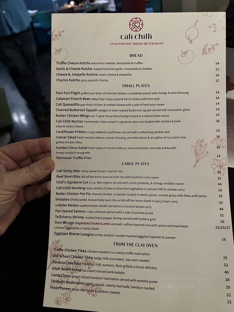 Cali Chilli - Long Beach, CA menu_pic
