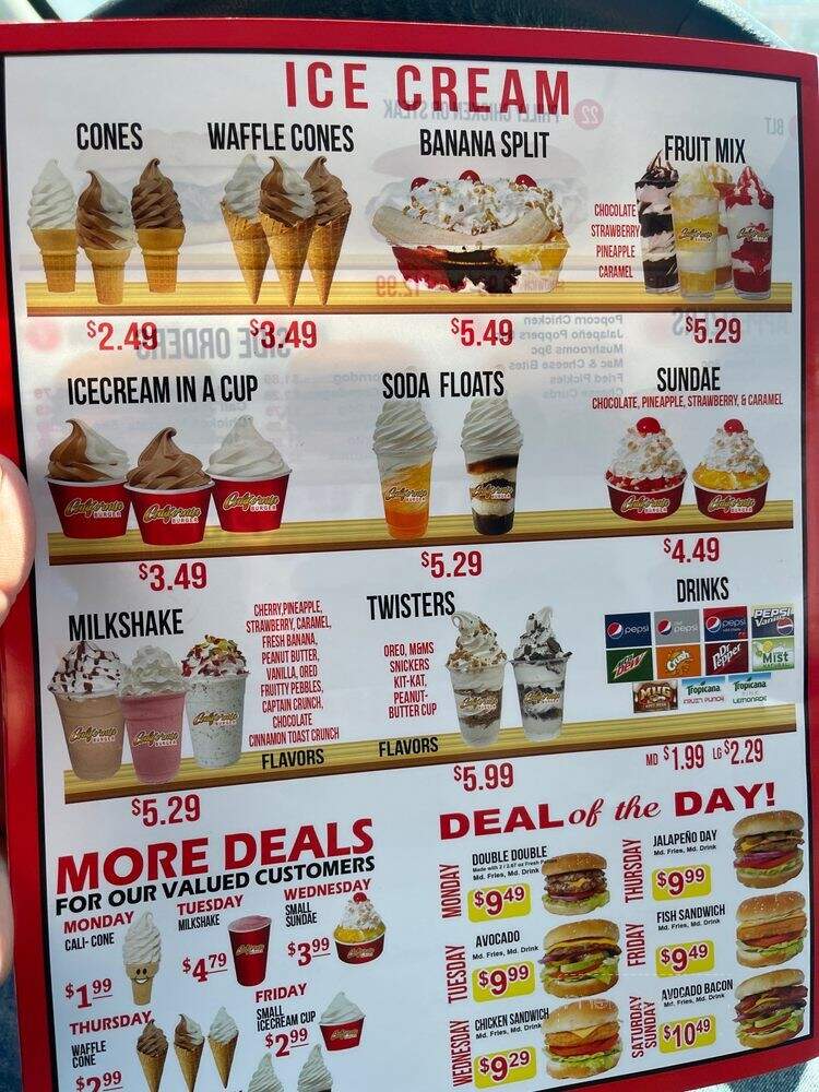 California Burger - Indianapolis, IN menu_pic