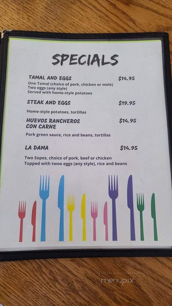 Calimex Restaurant - Redondo Beach, CA menu_pic