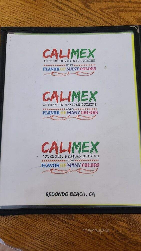 Calimex Restaurant - Redondo Beach, CA menu_pic