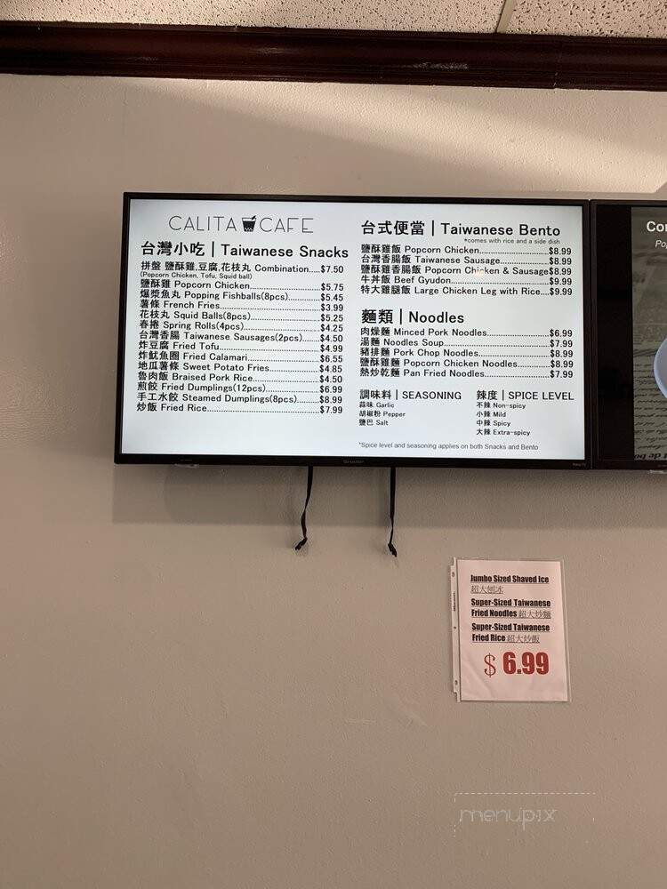 Calita Cafe - Rowland Heights, CA menu_pic