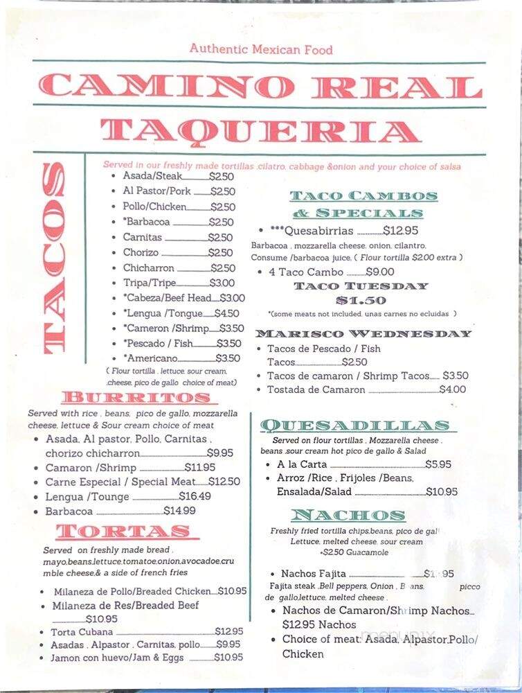 Camino Real Taqueria - Athens, GA