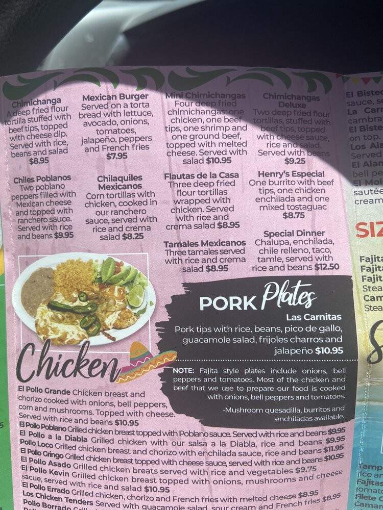 Camino Viejo - Nashville, TN menu_pic