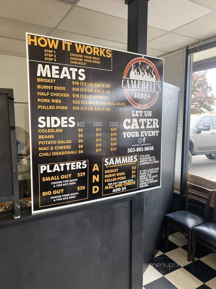 Campbell's BBQ - Salem, OR menu_pic