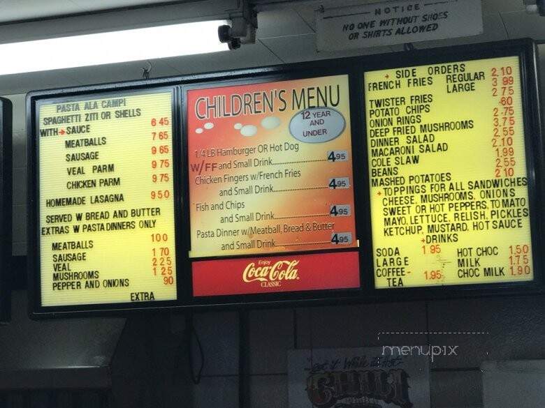 Campi's Restaurant - Rochester, NY menu_pic