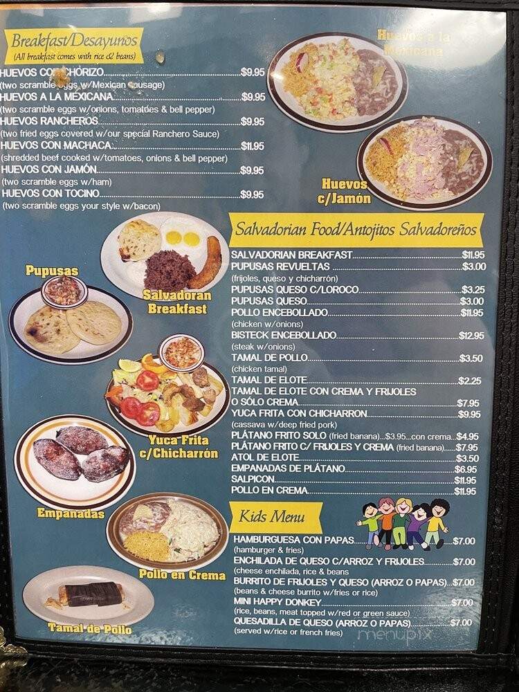 Cancun Mexican Restaurant & Pupuseria Cuisine - Whittier, CA menu_pic