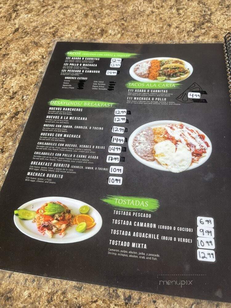 Candelejas Restaurant - Burbank, CA menu_pic