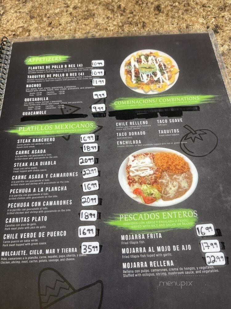Candelejas Restaurant - Burbank, CA menu_pic