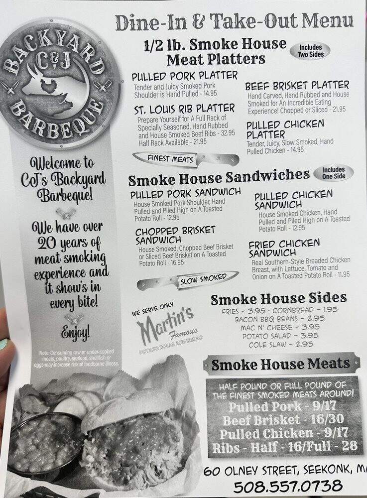 C & J Backyard Barbecue - Seekonk, MA menu_pic