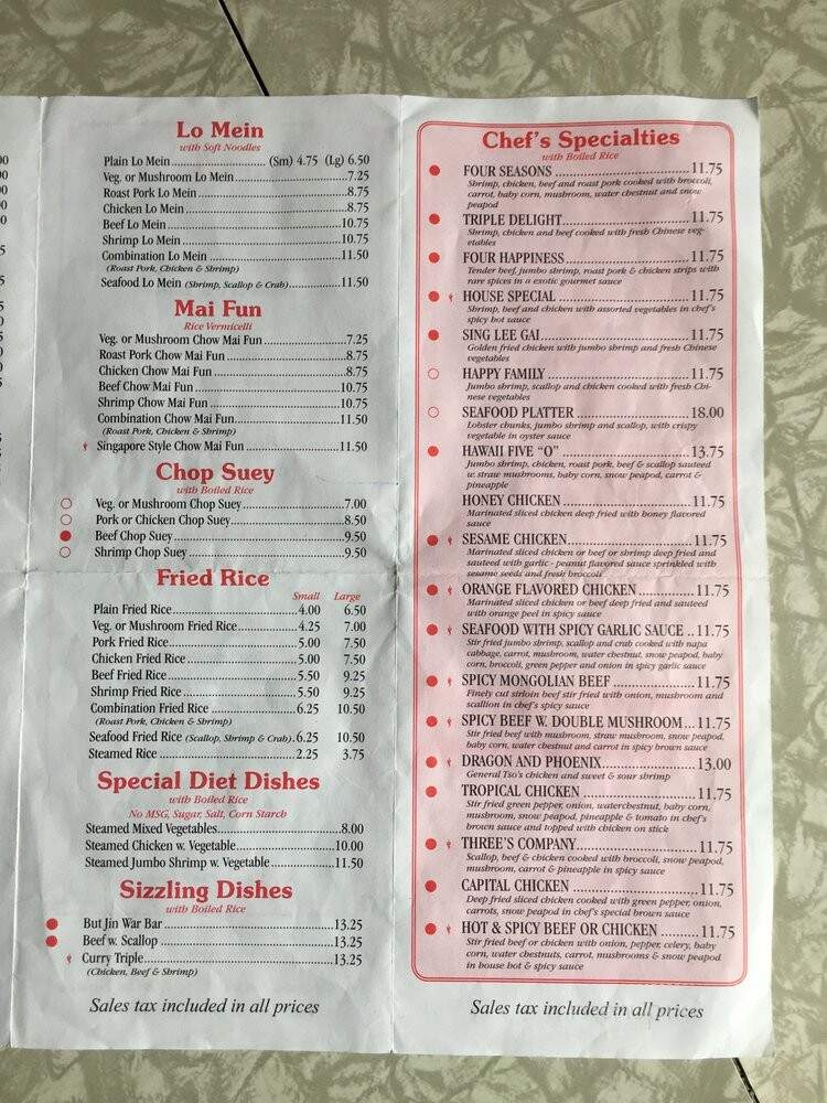 Canton Chinese Restaurant - Uniontown, PA menu_pic