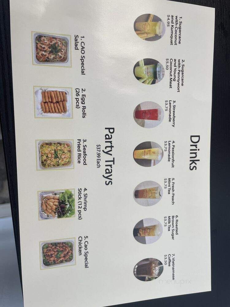 Cao Food & Drink Vietnamese Kitchen - Stanton, CA menu_pic