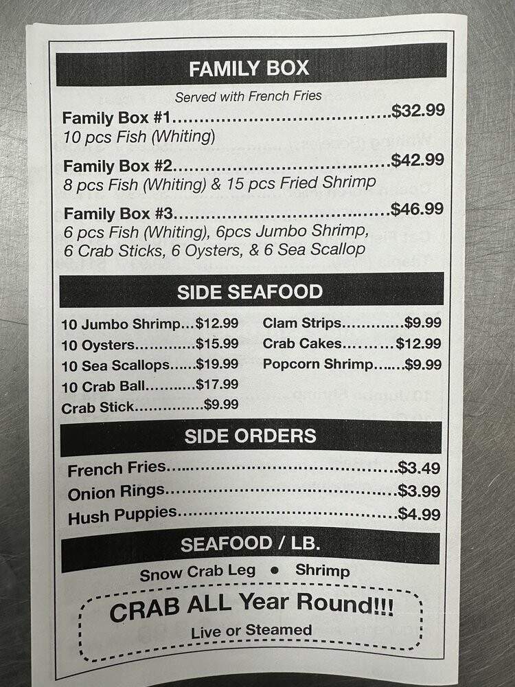Champion Seafood - Waldorf, MD menu_pic