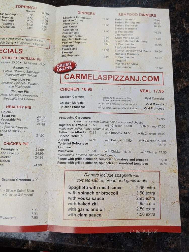 Carmela's Ristorante & Pizzeria - Monroe Township, NJ