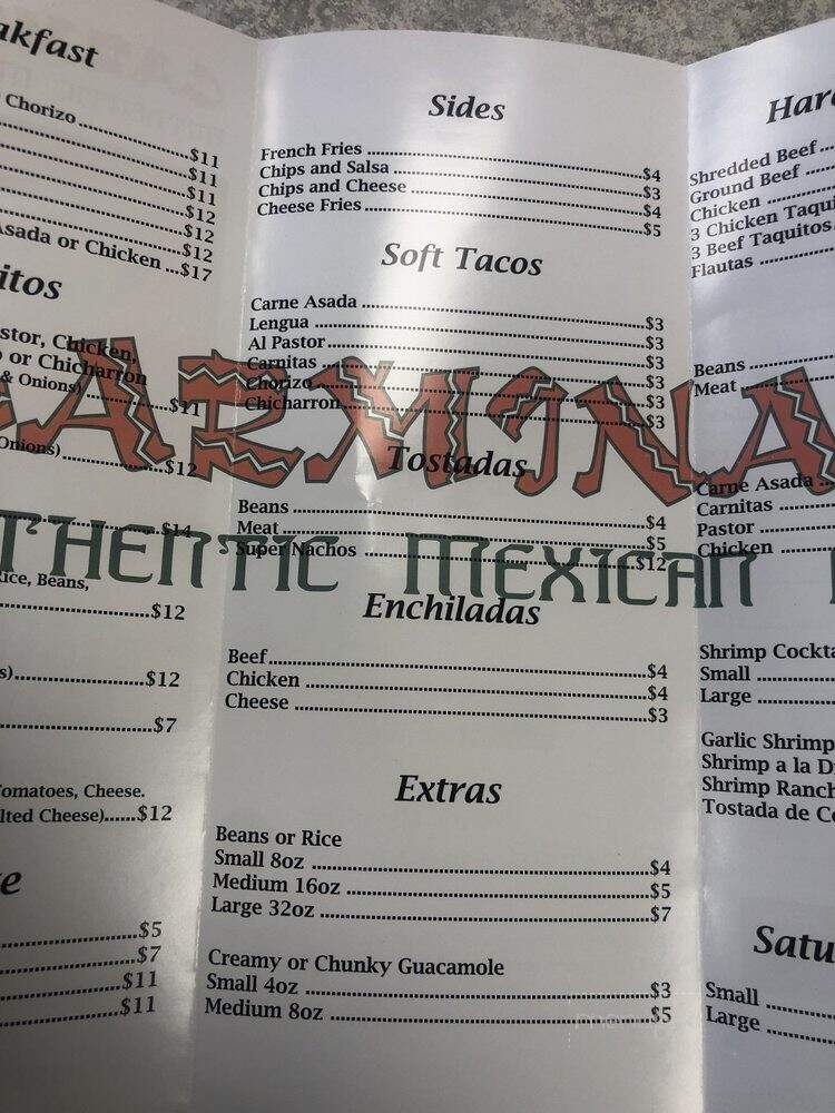 Carmina's Mexican Food - Moreno Valley, CA menu_pic