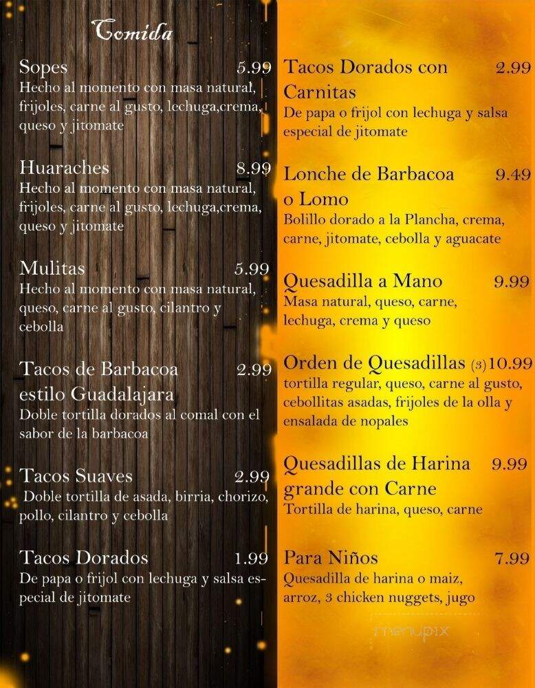 Carnes Asadas Pancho Lopez - City of Industry, CA menu_pic