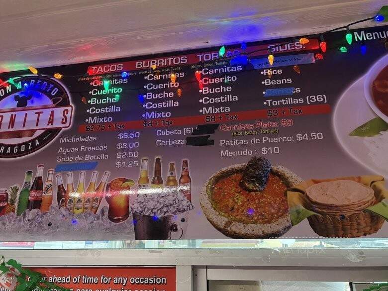Carnitas Don Alberto - Garden Grove, CA menu_pic