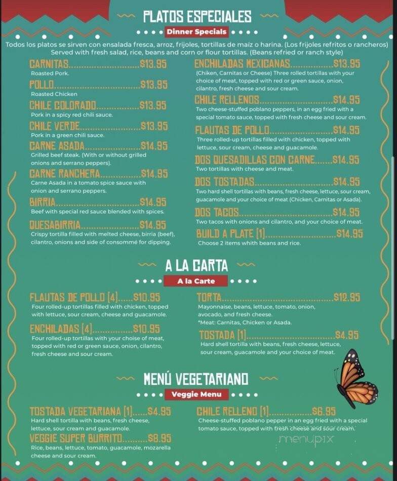 Carnitas Michoacan - San Jose, CA menu_pic
