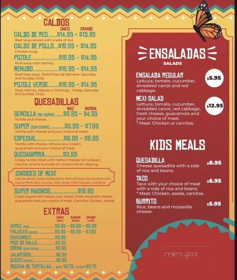 Carnitas Michoacan - San Jose, CA menu_pic