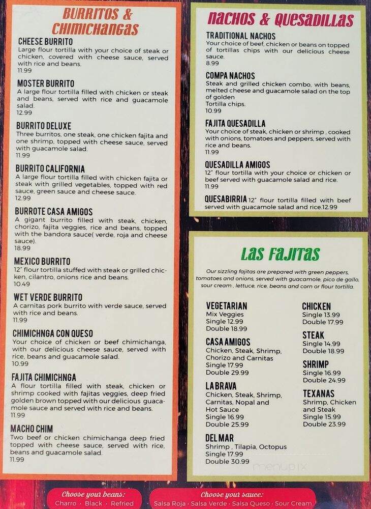 Casa Amigos Mexican Grill - Tulsa, OK menu_pic