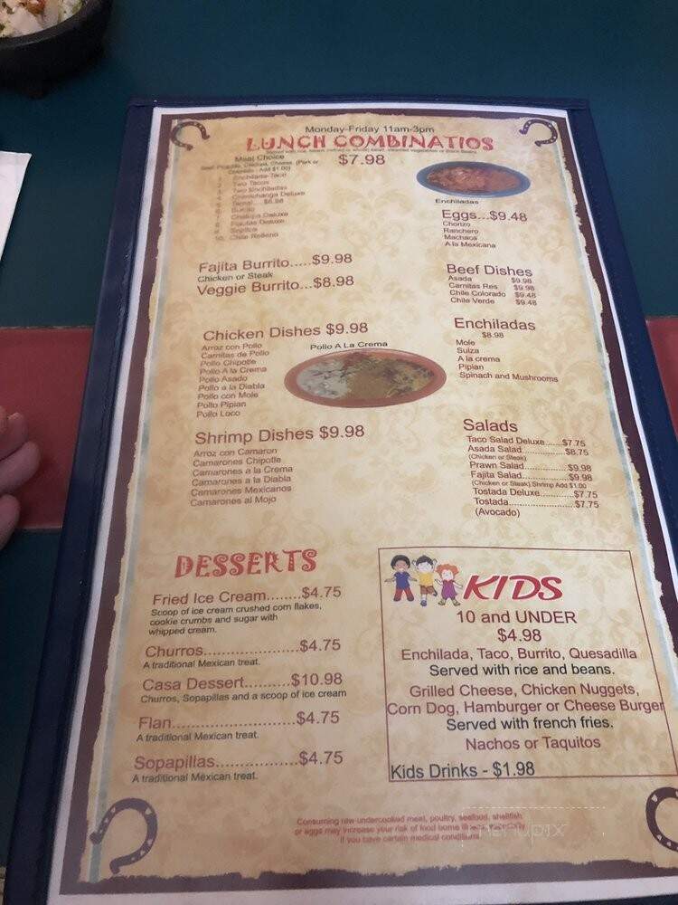 Casa Herradura Mexican Restaurant - Wenatchee, WA menu_pic