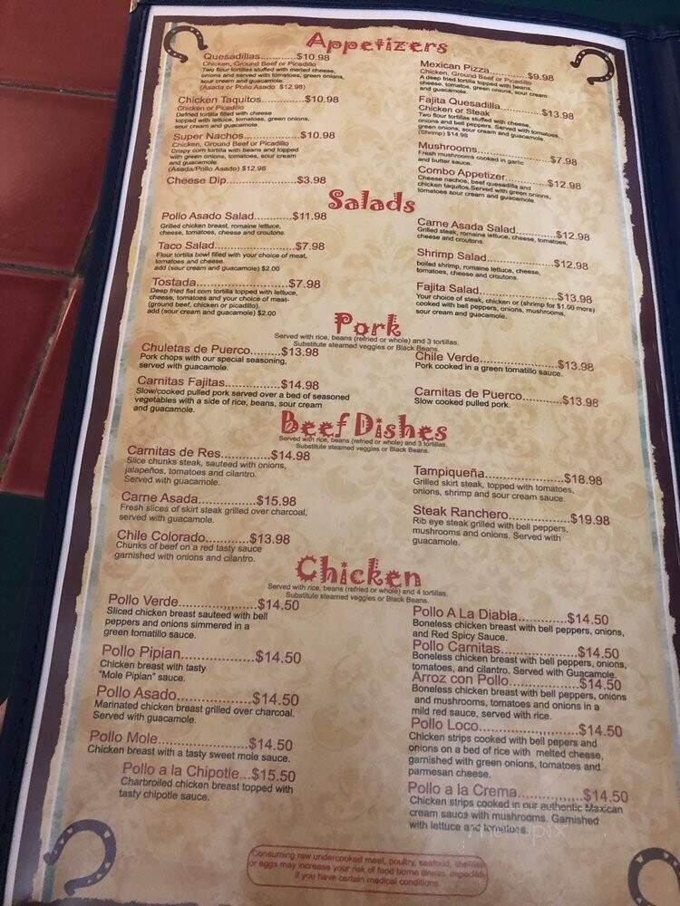 Casa Herradura Mexican Restaurant - Wenatchee, WA menu_pic