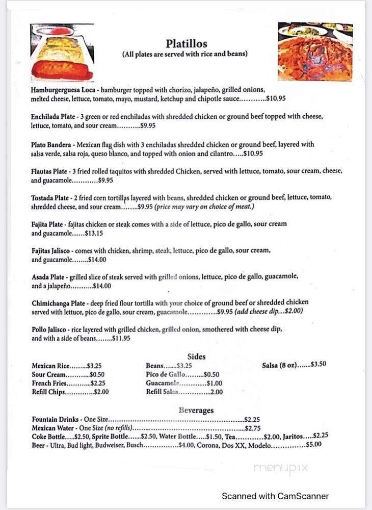 Casa Jalisco Mexican Restaurant - Minot, ND menu_pic