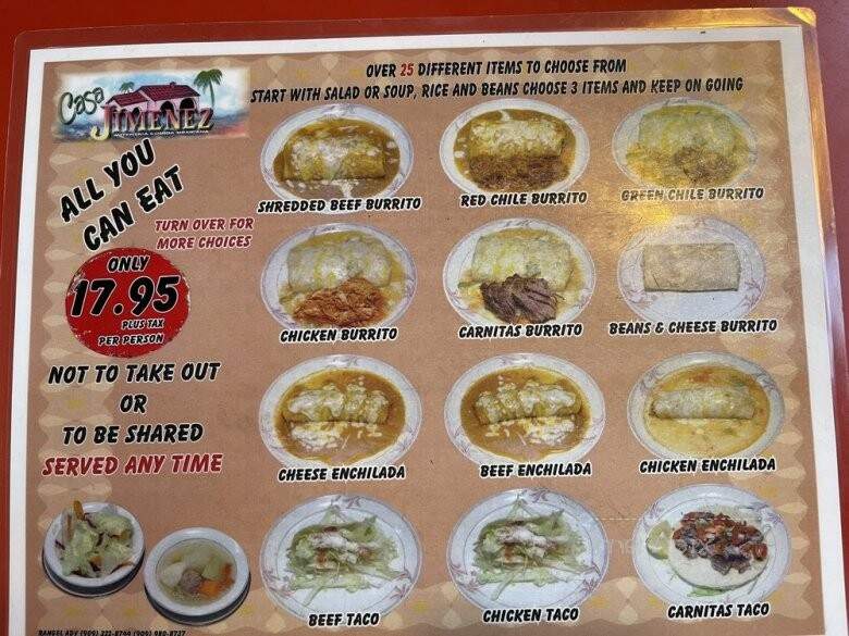 Casa Jimenez - La Puente, CA menu_pic